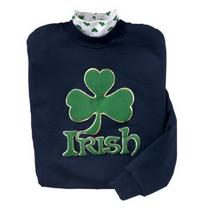 Is this a festive Irish Sweatshirt with a shamrock-bedecked mock turtleneck underneath?  No!  It's  Dicky!
